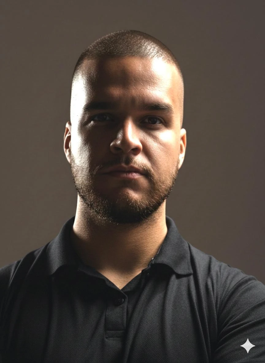 Retrato do personal trainer Gustavo